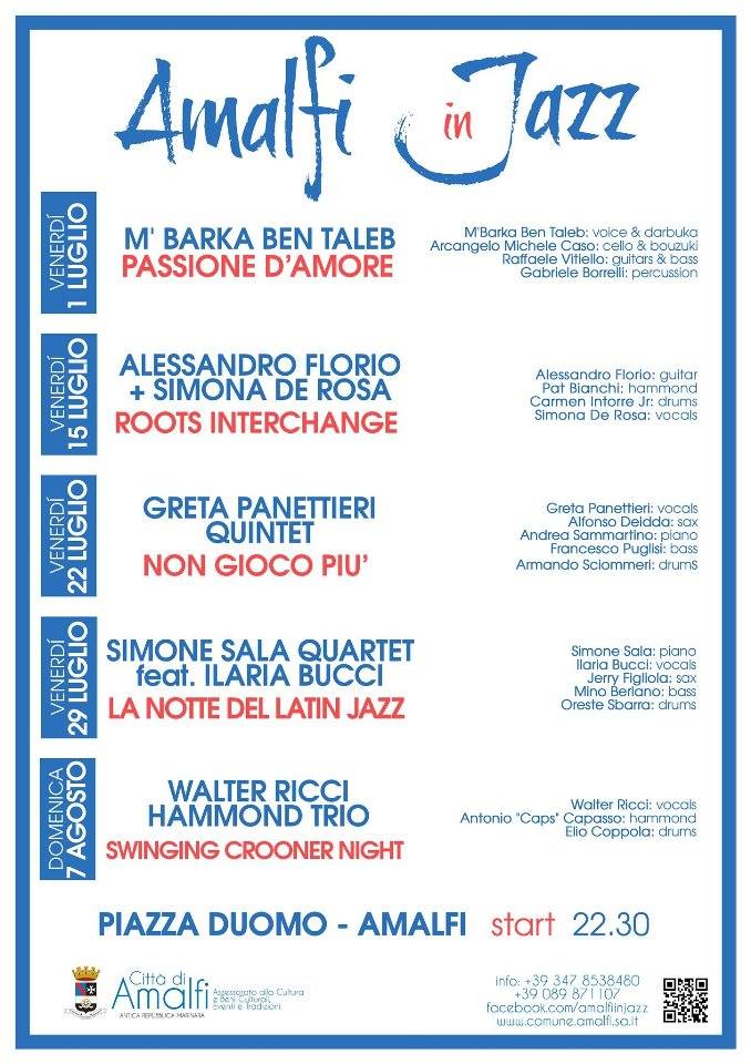 Programma Amalfi in Jazz 2016